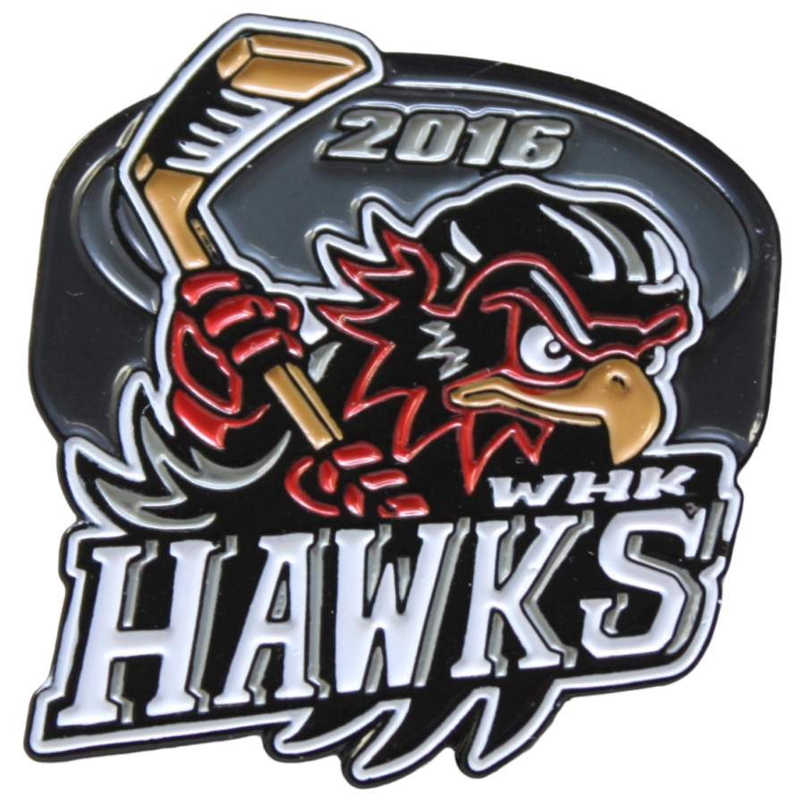 Hawks Custom Hockey Trading Pin