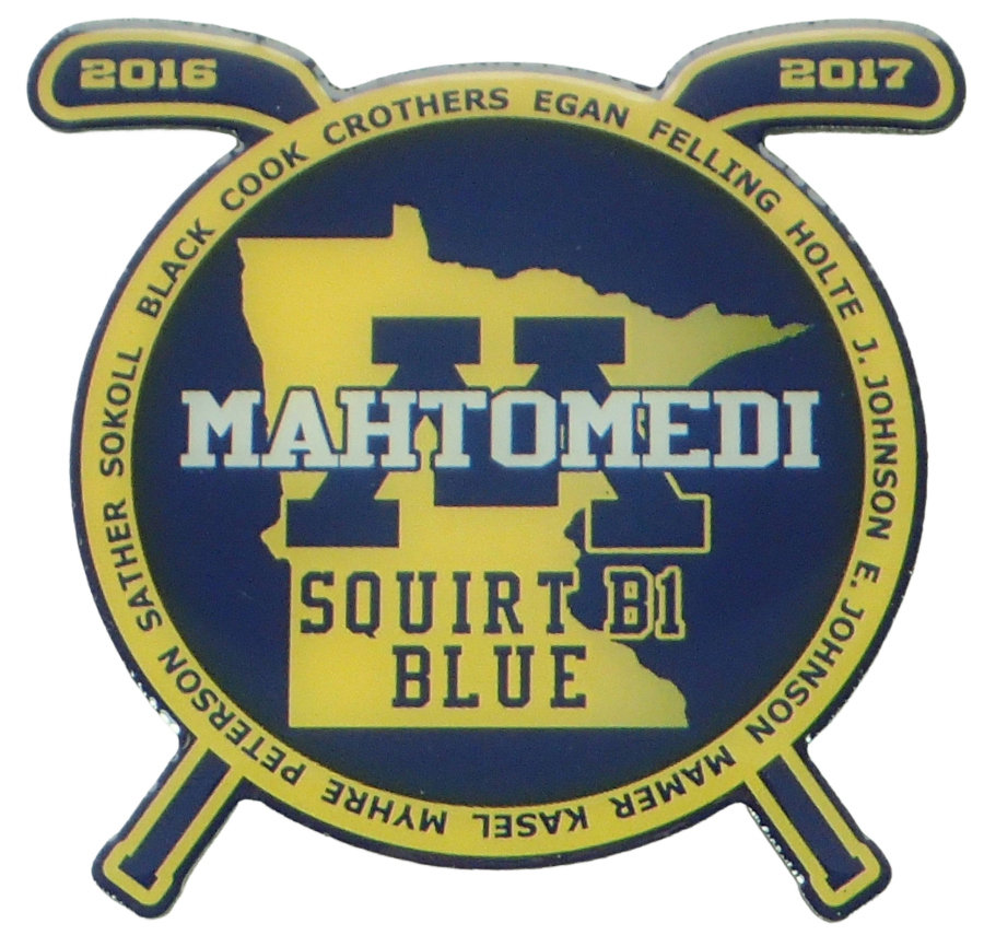 Mahtomedi Custom Hockey Trading Pin rush hockey pins