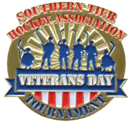 Custom Hockey Pins - Veterans Day Tournament Enamel Pin