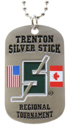 Custom Trading Pins - Trenton Silver Stick Regional Tournament Dog Tags